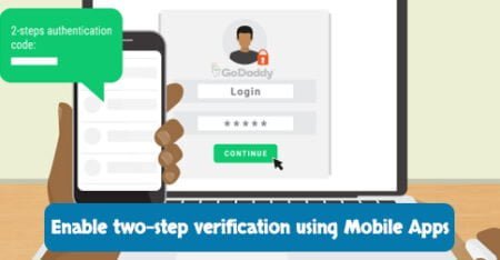 godaddy 2-step verification google authenticator