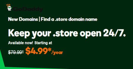 godaddy .store promotion