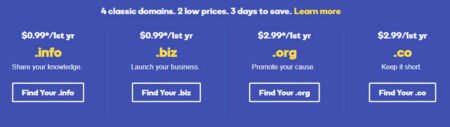 godaddy biz org info co domain on sale