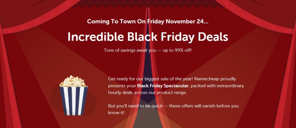 NameCheap Black Friday 2017 Deals &#8211; Up to 99% off New Domains