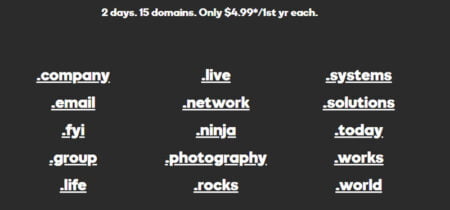 godaddy 15 domains for 4usd each