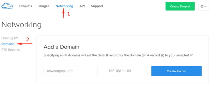 add namecheap domain to digitalocean