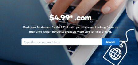 Godaddy $4.99 .Com coupon