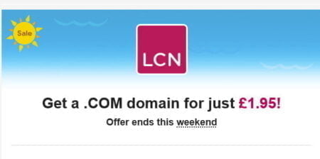 LCN – REGISTER .COM FOR JUST £1.95 ($2.5)