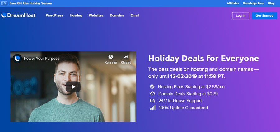 DreamHost Holiday 2019 Sale &#8211; Up to 54% Web Hosting