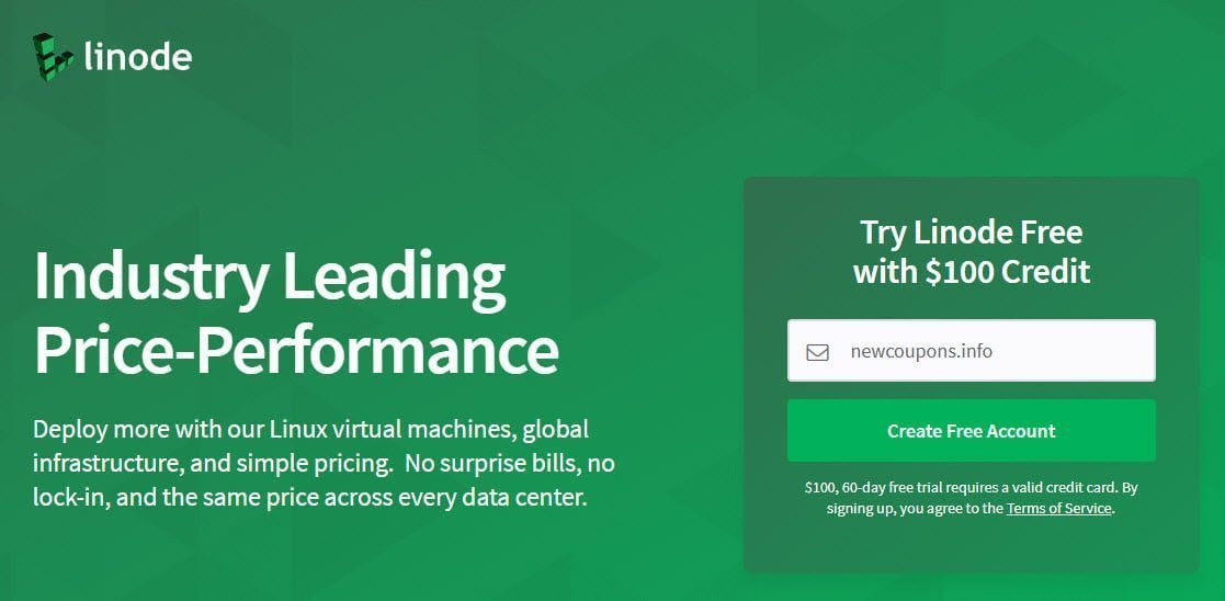 Linode Promotion &#8211; Free $100 Credit To Try Any Product