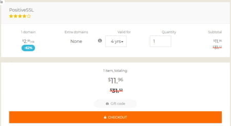 ssls positivessl $2.99 coupon