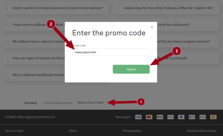 adguard coupon code how to
