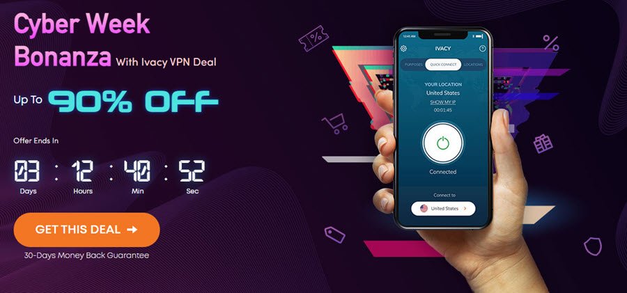 93% OFF Ivacy VPN 5 Year Plan Deal For $39.99