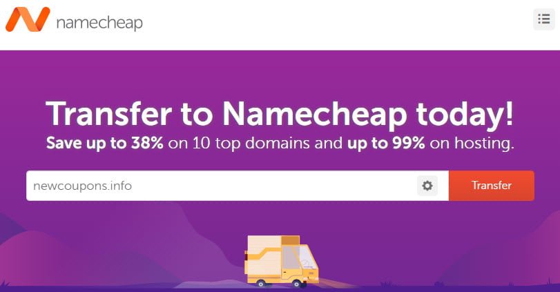 NameCheap &#8211; SAVE BIG On Domain Transfers