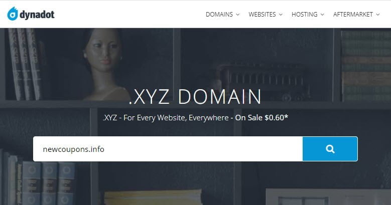 Dynadot &#8211; $0.60 .XYZ Domain Flash Sale &#8211; Free Whois