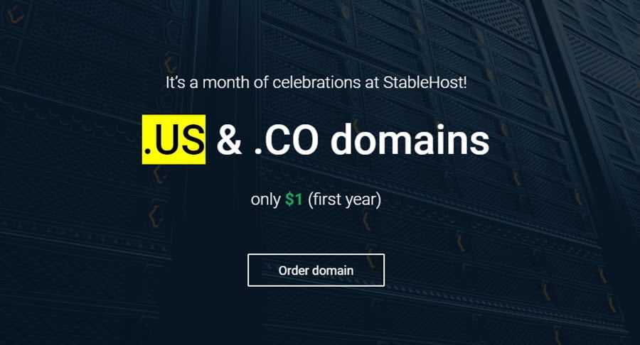 Register .CO &#038; .US For Only $1 From StableHost