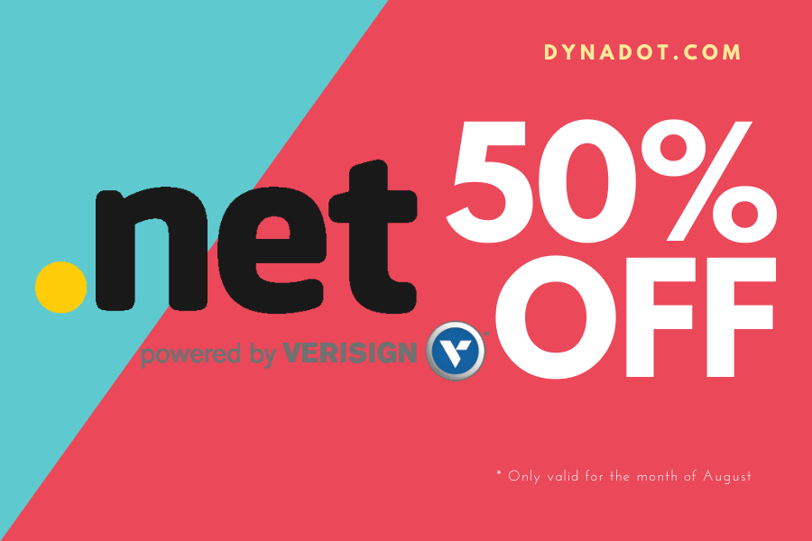 Dynadot &#8211; 50% OFF .NET Domain Registrations