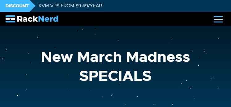 RackNerd March Madness Deals &#8211; KVM VPS From $9.49/Year