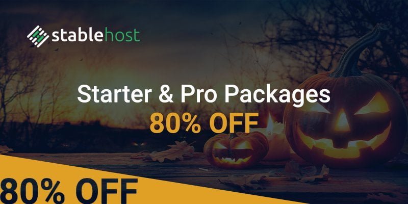 StableHost Halloween 2021 Sale For 80% OFF + Free Domain