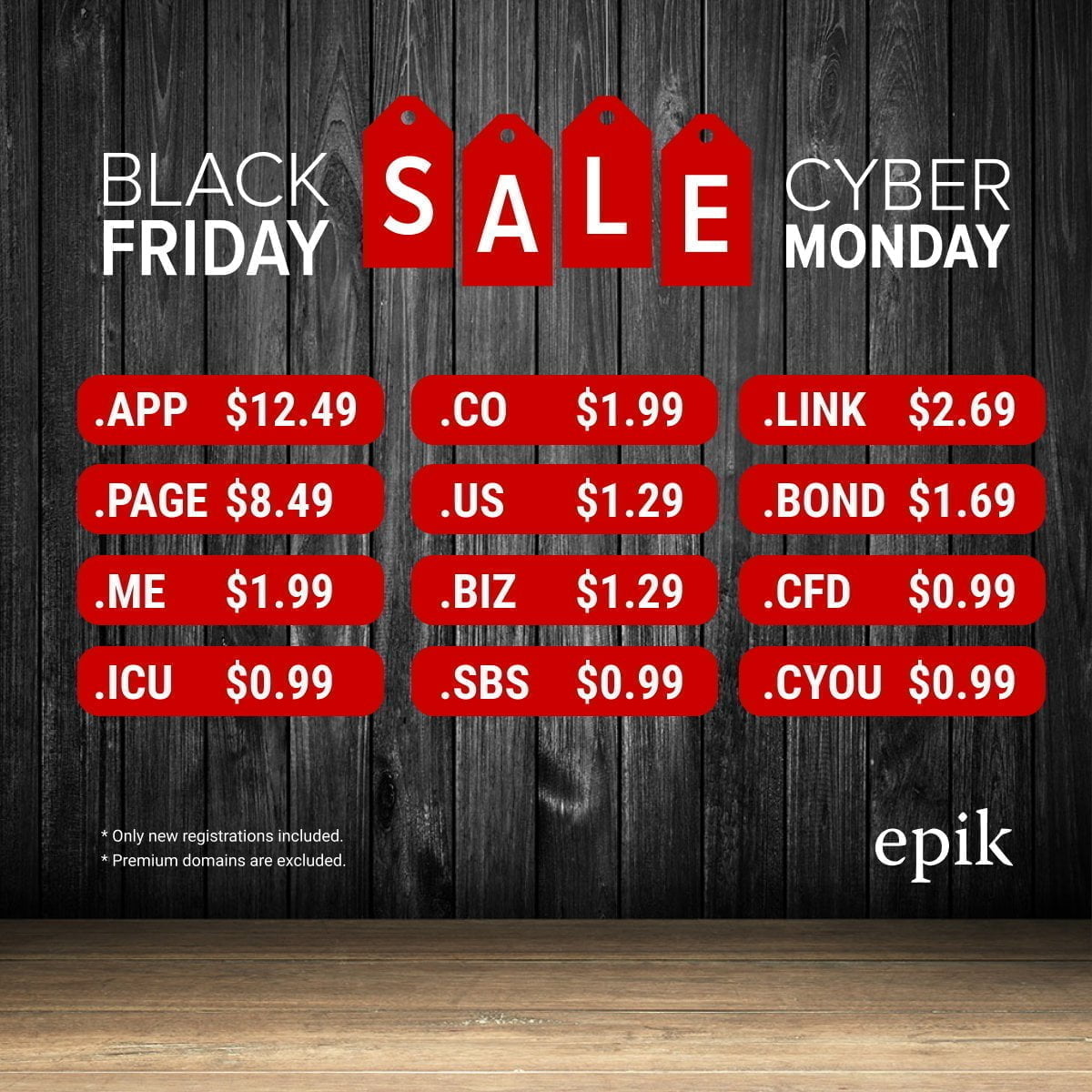 Epik Black Friday Sale 2021 &#8211; Get Domains From $0.99