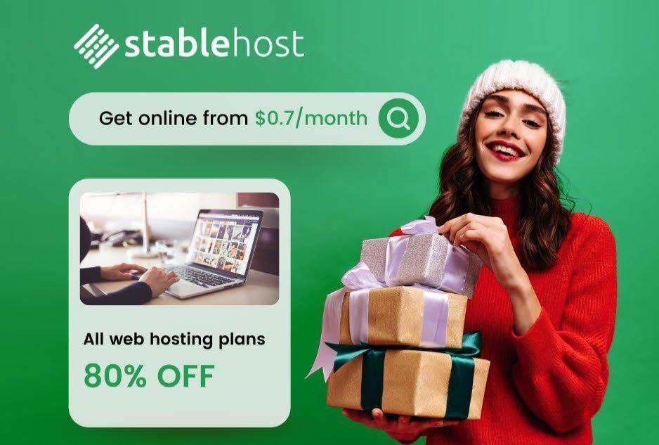 StableHost Christmas 2021 Sale &#8211; 80% OFF All Hosting Plans