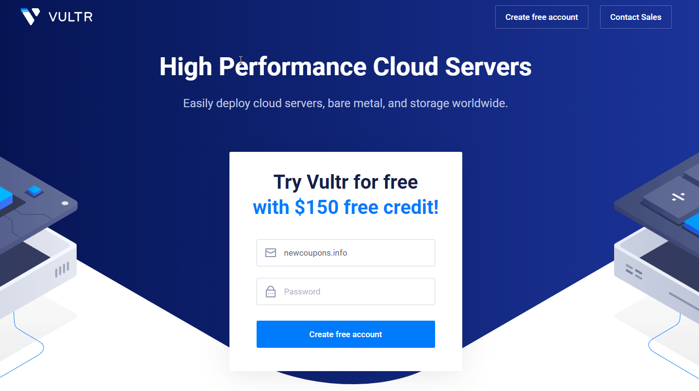 Vultr Offers $150 Free Credit To New Customers