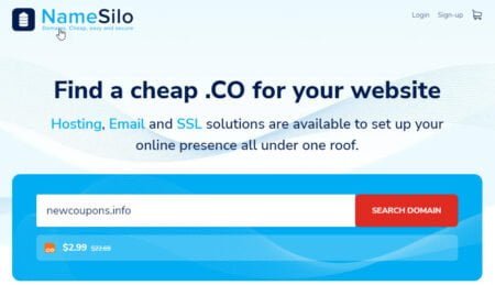 NameSilo $2.99 .CO Promo