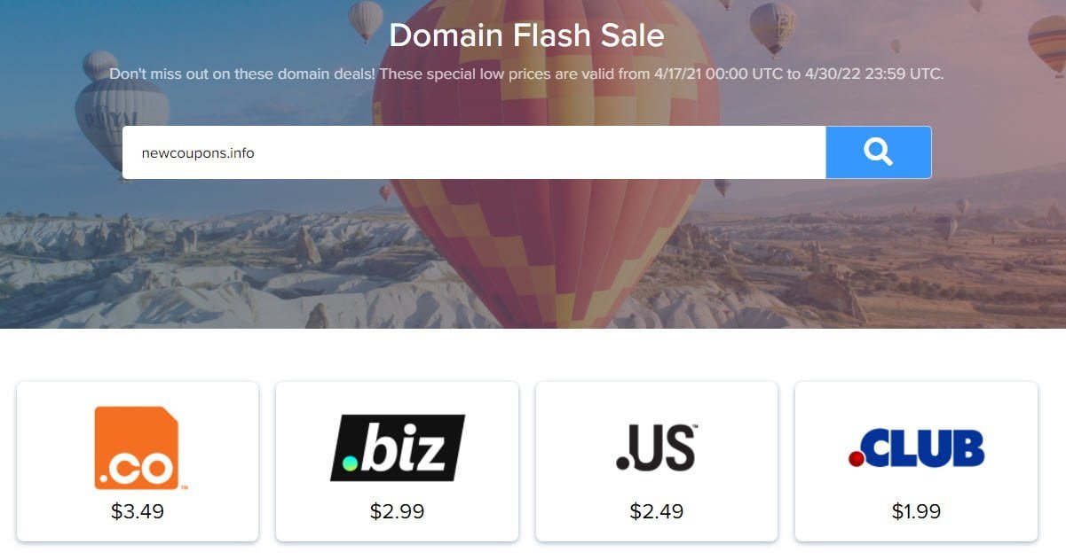 Dynadot Domain Flash Sale &#8211; Get Domains From $1.99