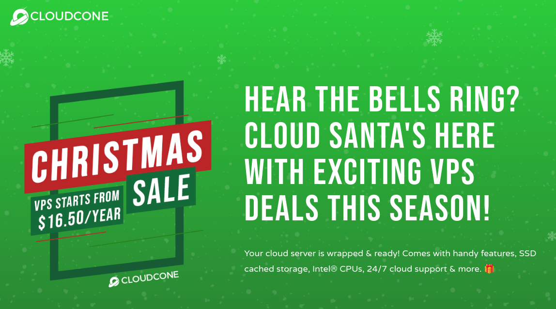Cloudcone Christmas VPS Sale &#8211; Starting at $16.5/year