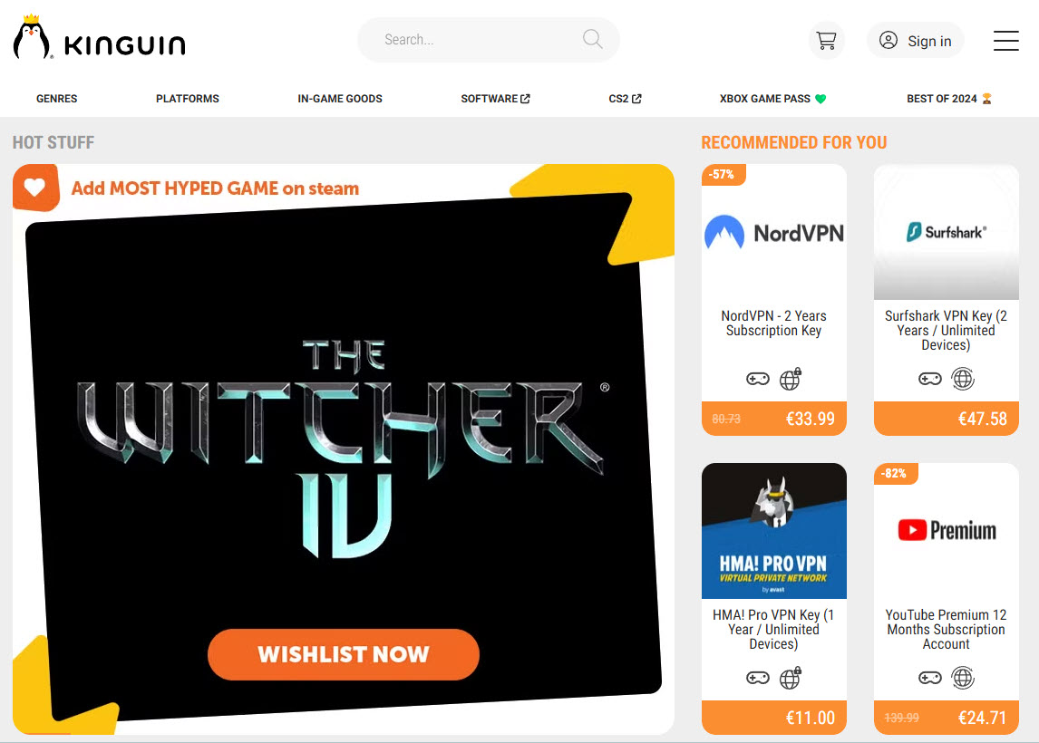 Kinguin Coupon: Save 15% on Software &#8211; 10% on Games