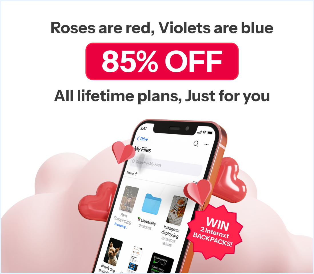 [Valentines Sale] Internxt: Up To 85% OFF LIFETIME Plans!